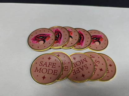 Stacked Safe Mode game tokens included with Match My Mood